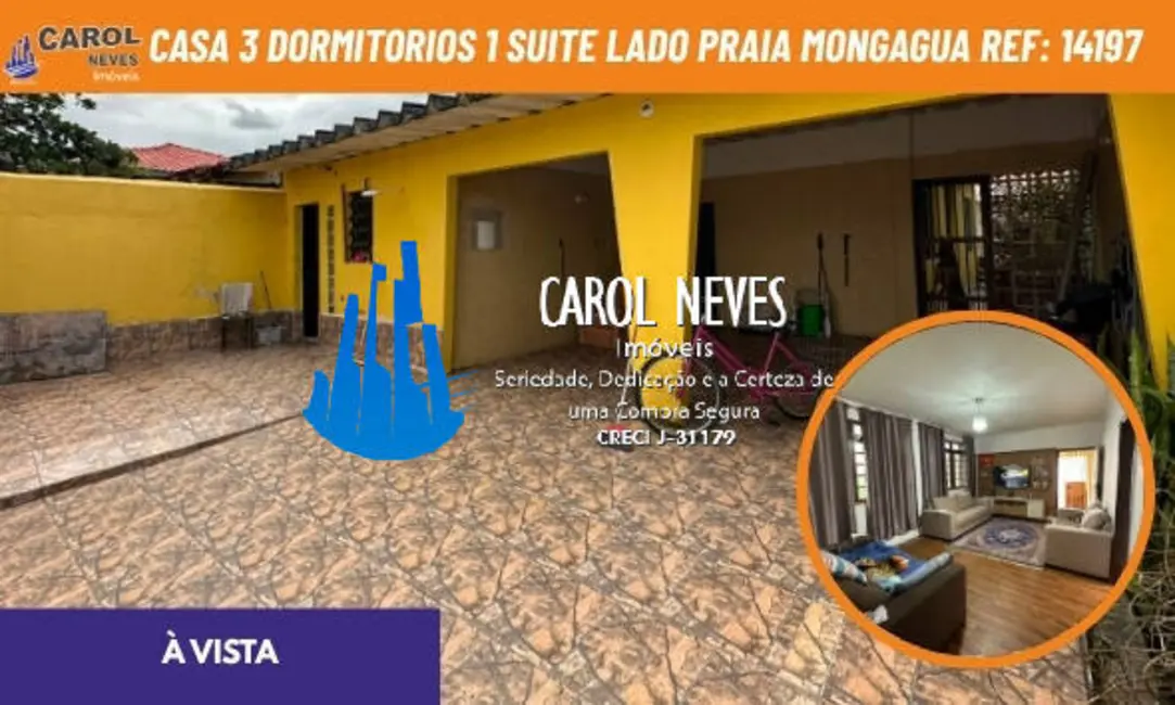 Foto 1 de Casa com 3 quartos à venda em Mongagua - SP