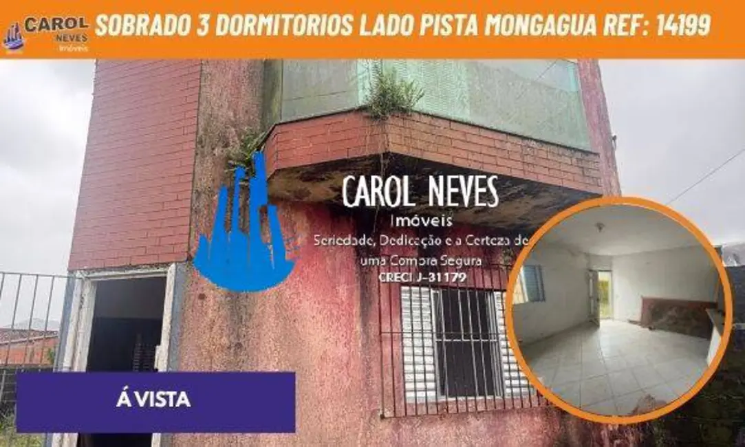 Sobrado com 3 quartos à venda, 90m2 em Mongagua - SP - imagem 1 Foto 1 de Sobrado com 3 quartos à venda, 90m2 em Mongagua - SP