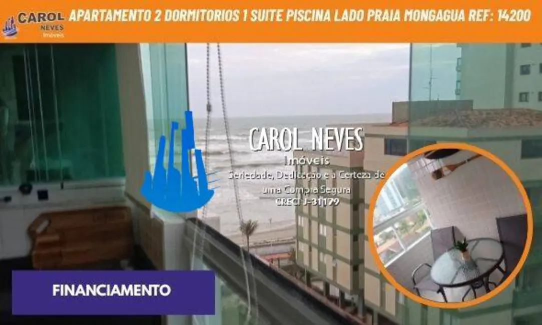 Foto 1 de Apartamento com 2 quartos à venda, 78m2 em Centro, Mongagua - SP