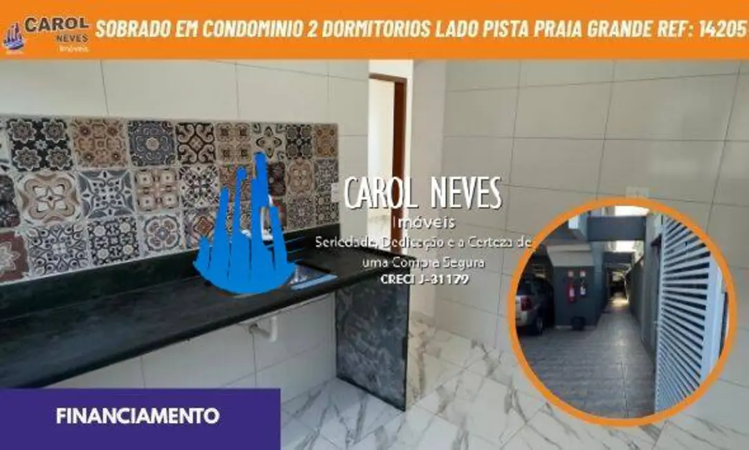 Sobrado com 2 quartos à venda, 47m2 em Samambaia, Praia Grande - SP - imagem 1 Foto 1 de Sobrado com 2 quartos à venda, 47m2 em Samambaia, Praia Grande - SP