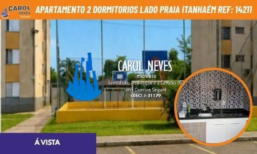 Foto 1 de Apartamento com 2 quartos à venda, 52m2 em Itanhaem - SP