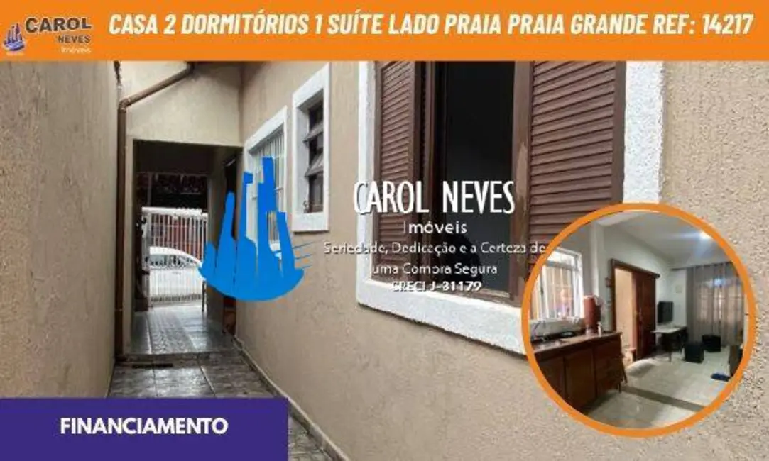 Foto 1 de Casa com 2 quartos à venda, 61m2 em Solemar, Praia Grande - SP