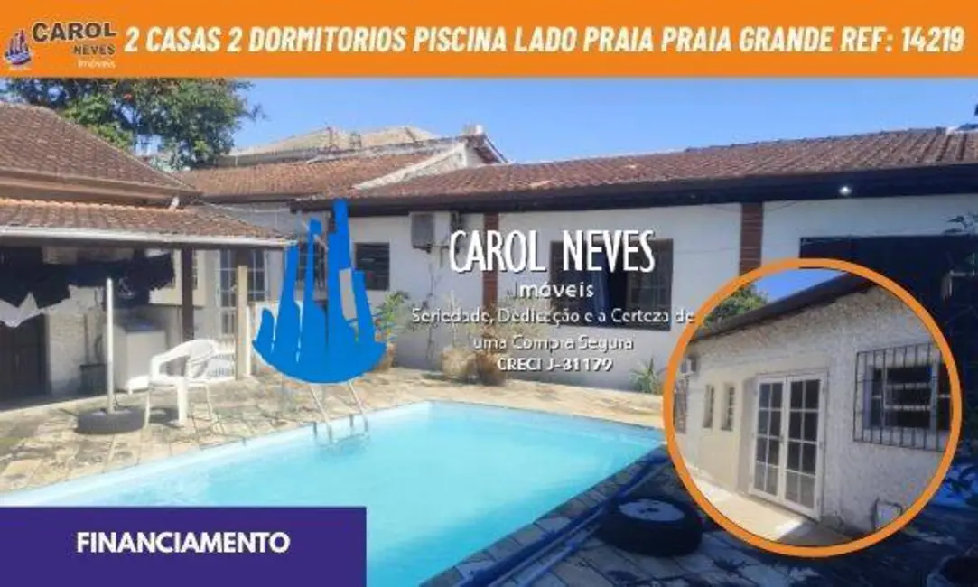 Foto 1 de Casa com 2 quartos à venda, 500m2 em Real, Praia Grande - SP