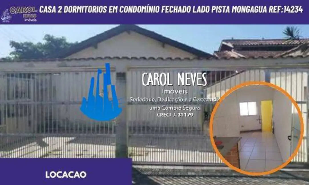 Foto 1 de Casa com 2 quartos para alugar em Mongagua - SP