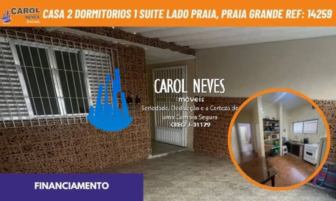 Foto 1 de Casa com 2 quartos à venda, 125m2 em Maracanã, Praia Grande - SP