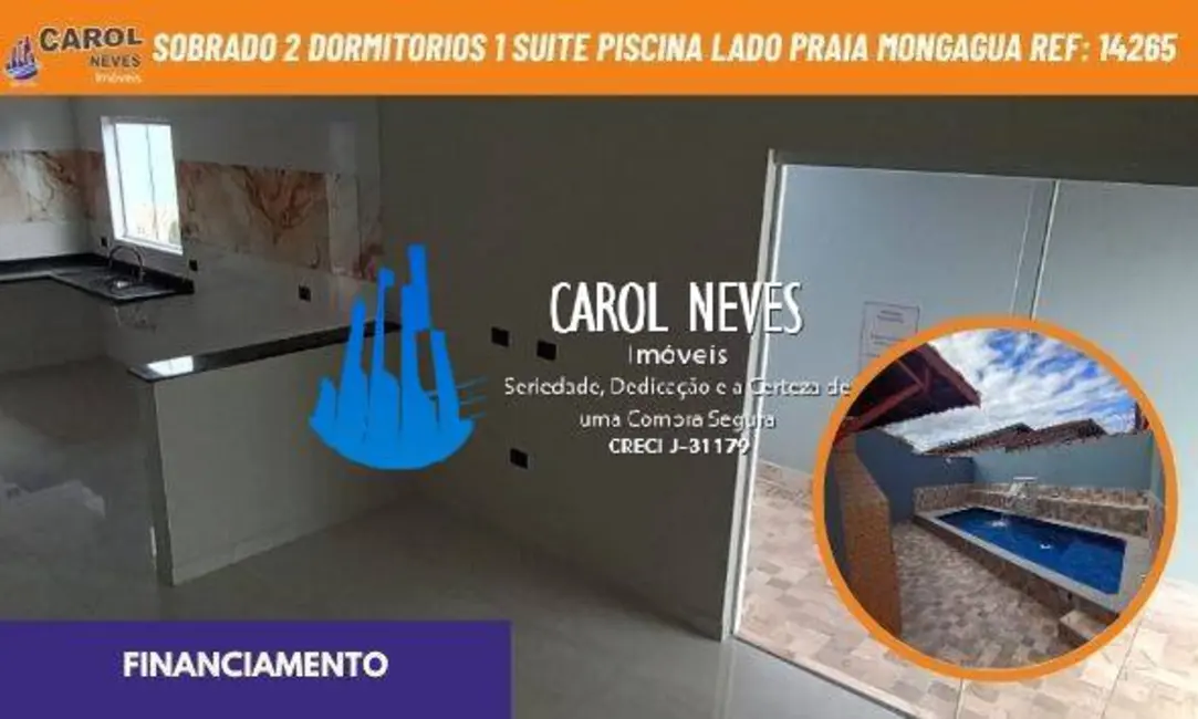 Foto 1 de Sobrado com 2 quartos à venda em Mongagua - SP