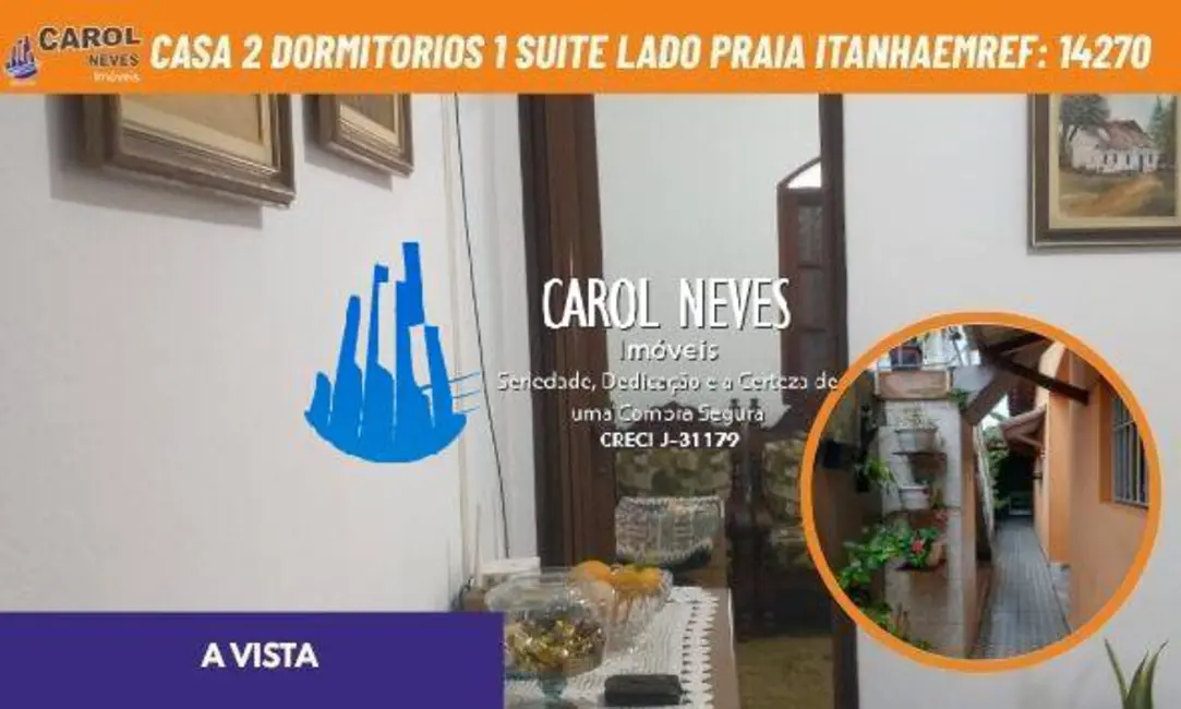 Foto 1 de Casa com 2 quartos à venda em Itanhaem - SP
