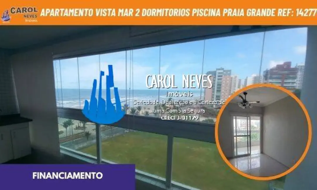 Foto 1 de Apartamento com 2 quartos à venda, 64m2 em Solemar, Praia Grande - SP