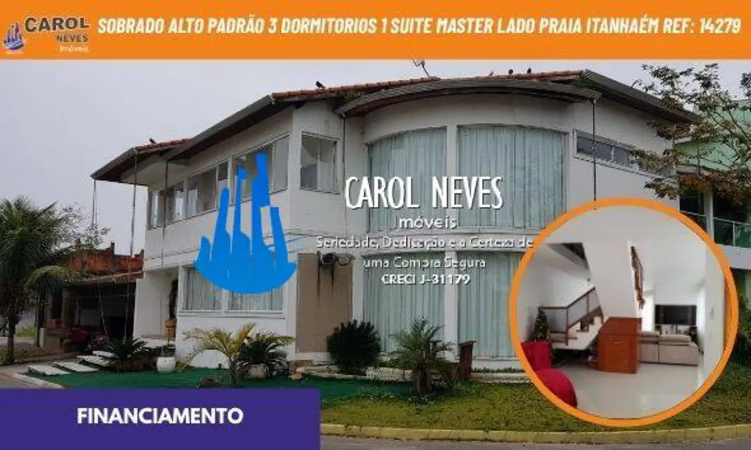 Foto 1 de Casa com 3 quartos à venda, 300m2 em Vila São Paulo, Itanhaem - SP