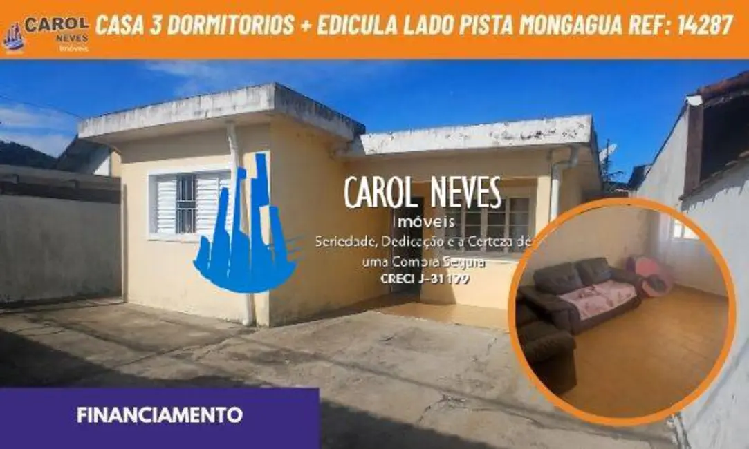Foto 1 de Casa com 3 quartos à venda, 125m2 em Mongagua - SP