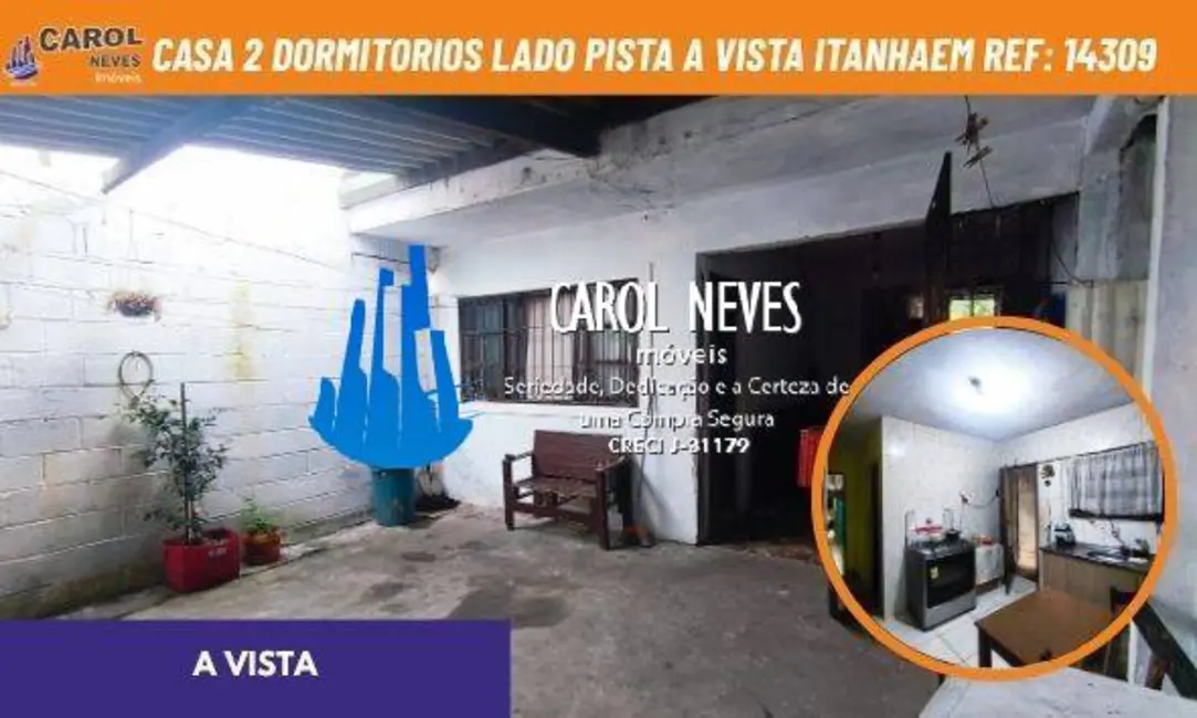 Foto 1 de Casa com 2 quartos à venda, 130m2 em Itanhaem - SP