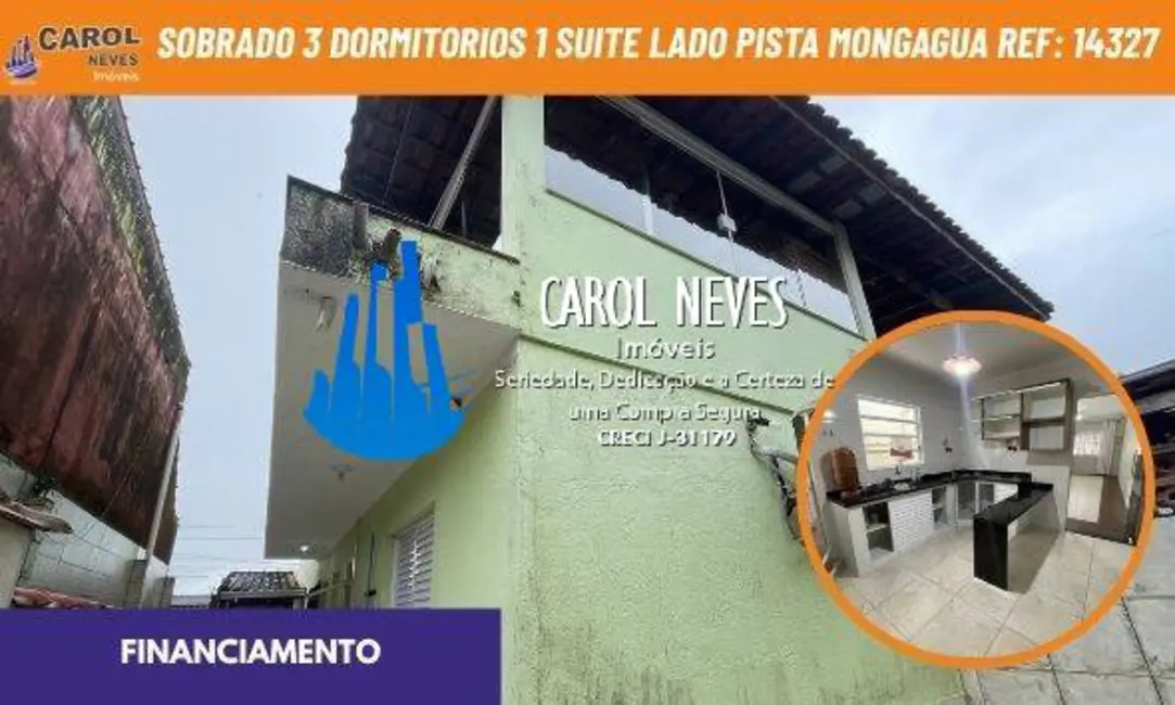 Foto 1 de Sobrado com 3 quartos à venda, 240m2 em Mongagua - SP