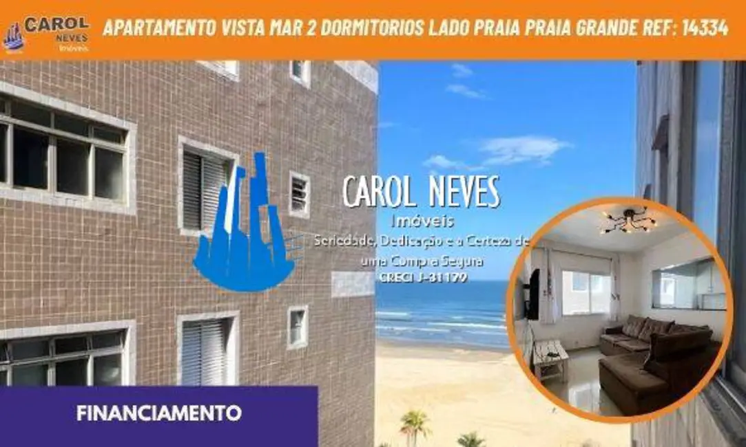 Foto 1 de Apartamento com 2 quartos à venda, 76m2 em Aviação, Praia Grande - SP