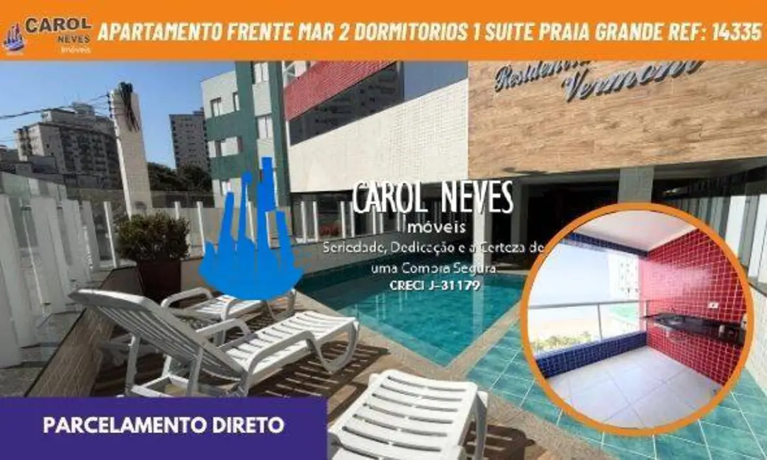 Foto 1 de Apartamento com 2 quartos à venda, 67m2 em Caiçara, Praia Grande - SP