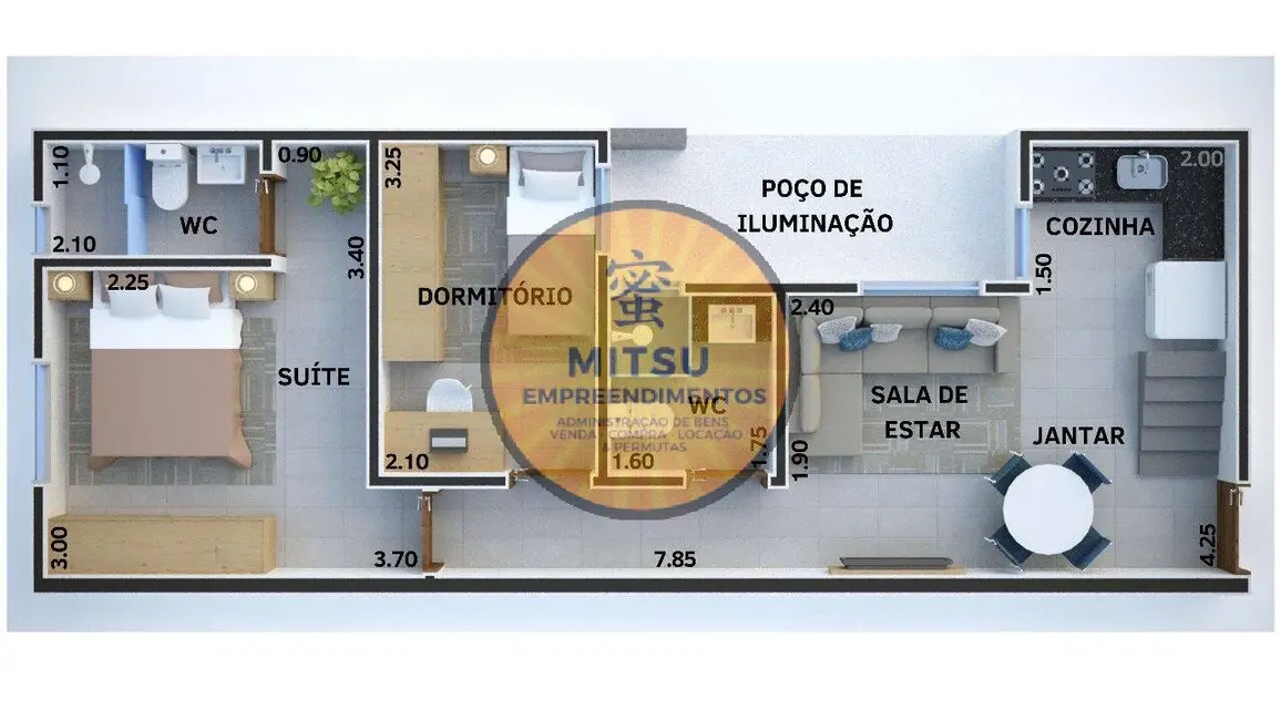 Foto 2 de Apartamento com 2 quartos à venda em Vila Cecília Maria, Santo Andre - SP