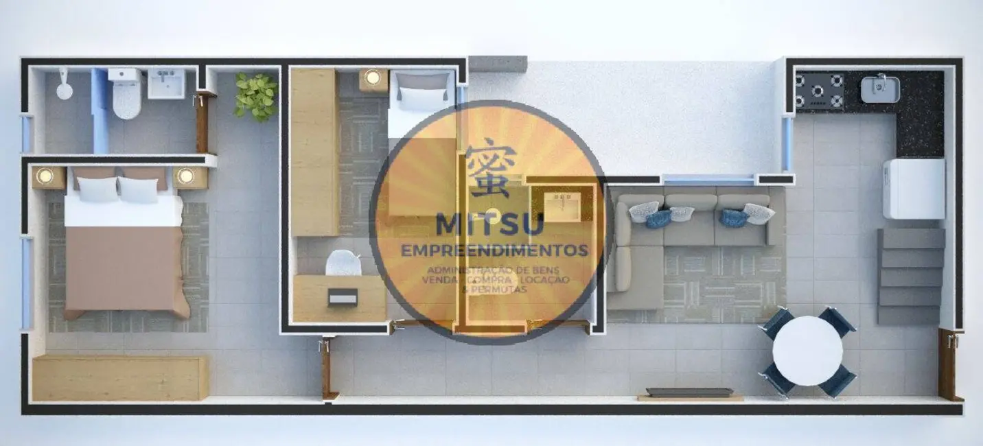 Foto 3 de Apartamento com 2 quartos à venda em Vila Cecília Maria, Santo Andre - SP