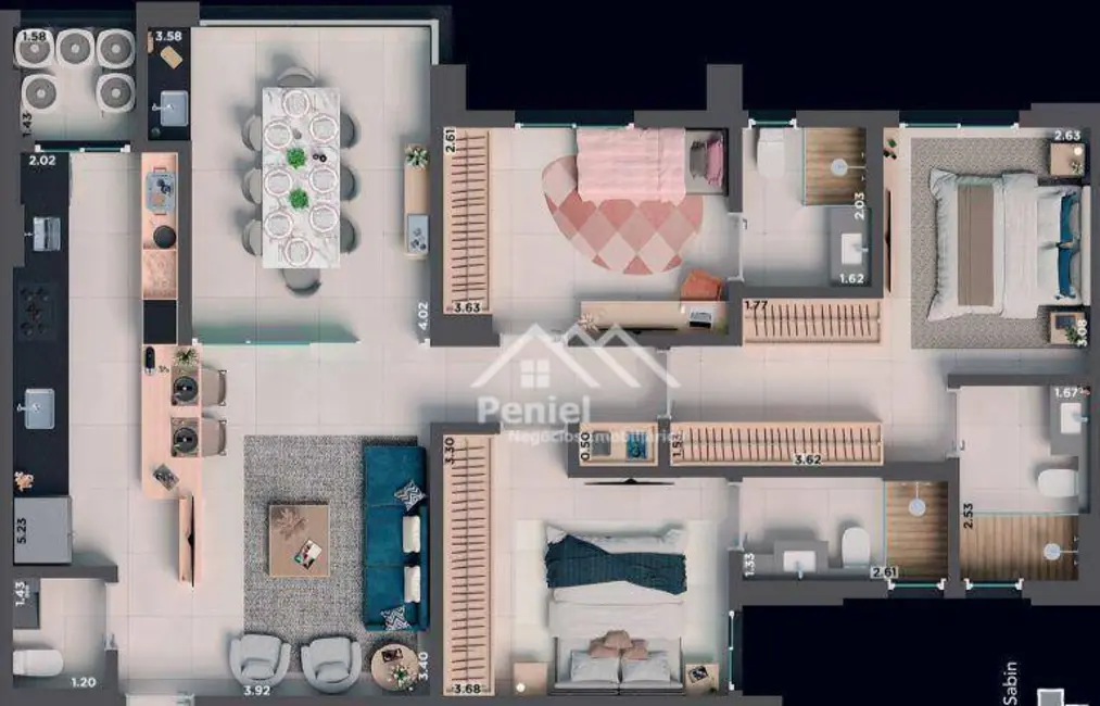 Foto 8 de Apartamento com 3 quartos à venda, 106m2 em Vila do Golf, Ribeirao Preto - SP