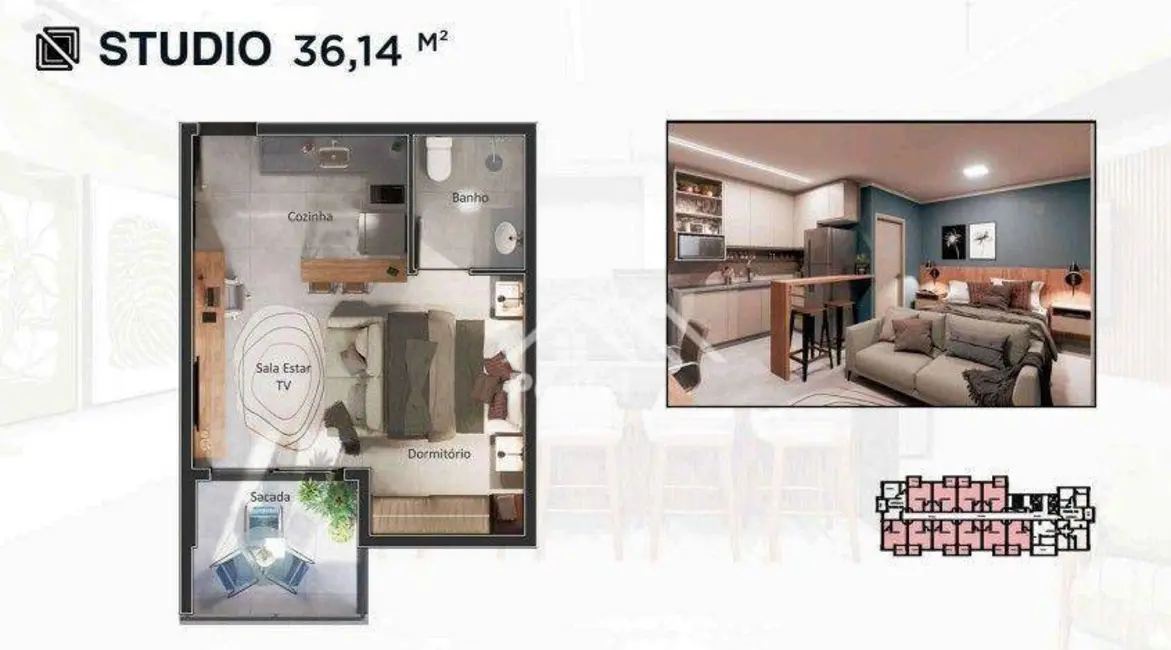 Foto 3 de Kitnet com 1 quarto à venda, 36m2 em Ribeirânia, Ribeirao Preto - SP