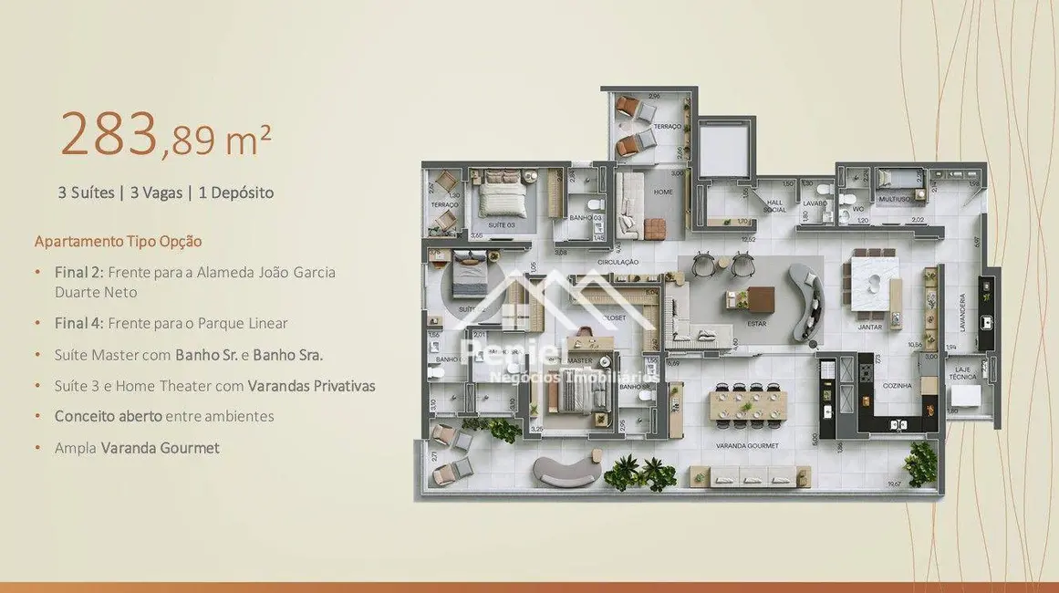 Apartamento com 3 quartos à venda, 283m2 em Ribeirao Preto - SP - imagem 3 Foto 3 de Apartamento com 3 quartos à venda, 283m2 em Ribeirao Preto - SP