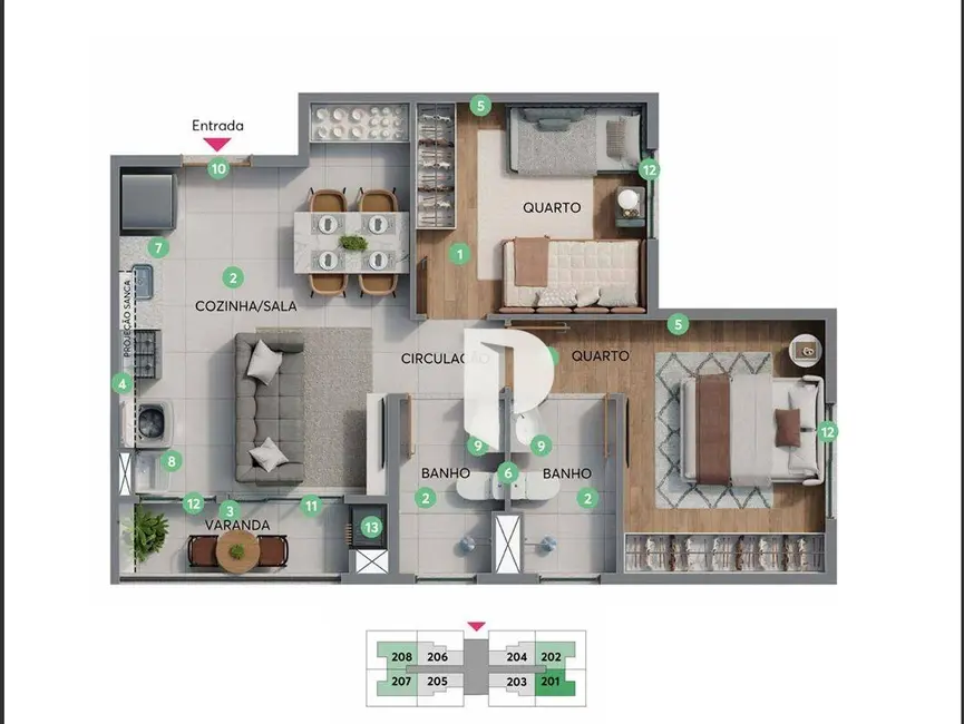 Foto 4 de Apartamento com 2 quartos à venda, 48m2 em Ribeirao Preto - SP