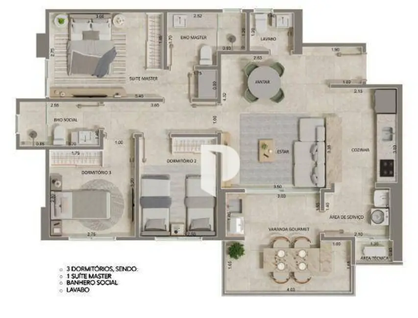 Foto 2 de Apartamento com 3 quartos à venda, 94m2 em Nova Aliança, Ribeirao Preto - SP