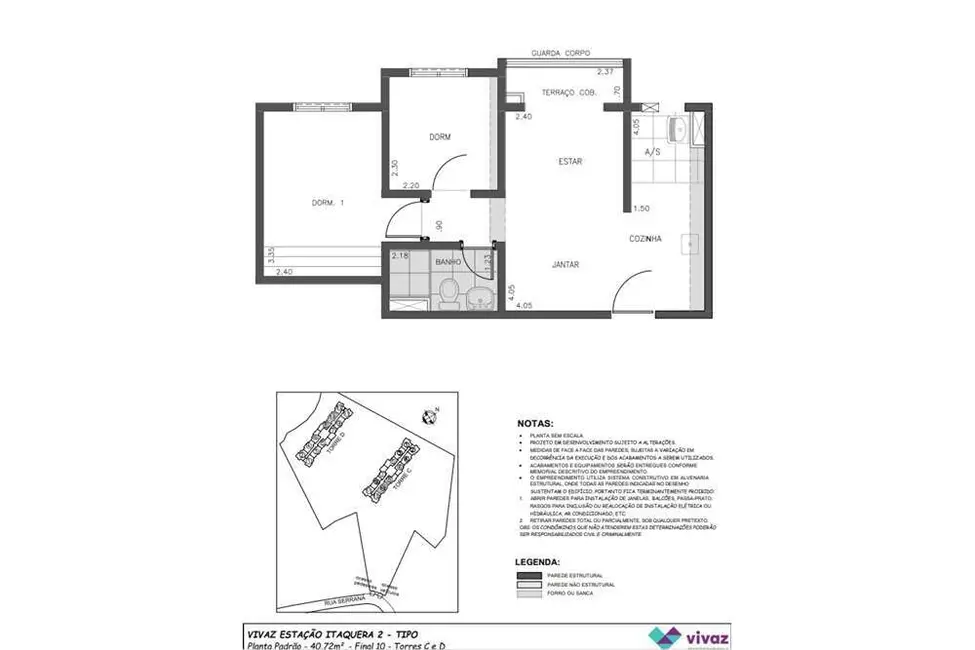 Apartamento com 1 quarto à venda, 40m2 em Itaquera, São Paulo - SP - imagem 3 Foto 3 de Apartamento com 1 quarto à venda, 40m2 em Itaquera, São Paulo - SP
