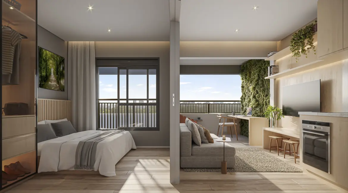 Apartamento com 1 quarto à venda, 34m2 em Pinheiros, São Paulo - SP - imagem 3 Foto 3 de Apartamento com 1 quarto à venda, 34m2 em Pinheiros, São Paulo - SP