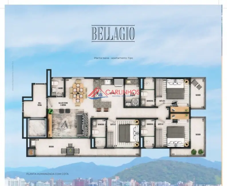 Foto 6 de Apartamento com 3 quartos à venda, 117m2 em Centro, Guaratuba - PR