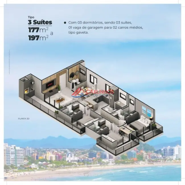 Foto 5 de Apartamento com 3 quartos à venda, 117m2 em Centro, Guaratuba - PR