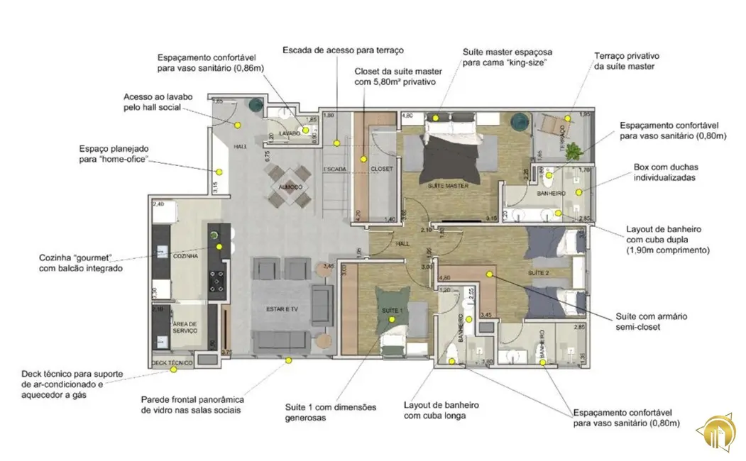 Foto 4 de Apartamento com 2 quartos à venda, 116m2 em Centro, Franca - SP