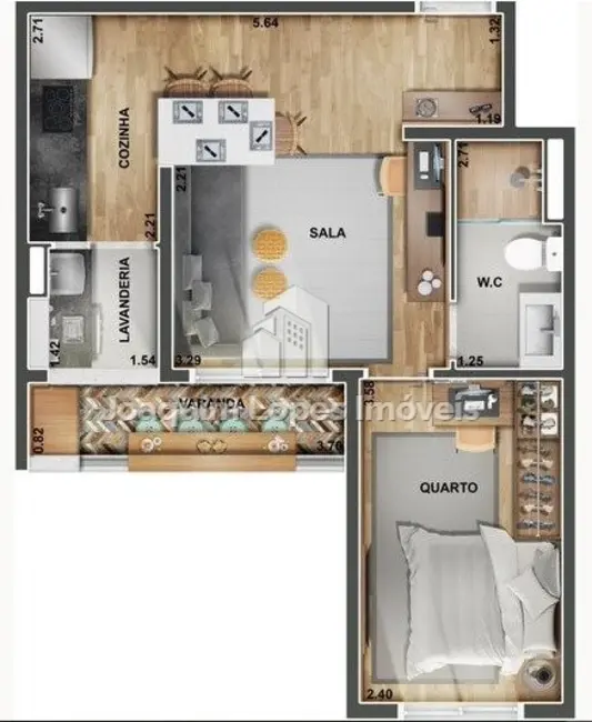 Apartamento com 1 quarto à venda, 43m2 em Vila Rosália, Guarulhos - SP - imagem 7 Foto 7 de Apartamento com 1 quarto à venda, 43m2 em Vila Rosália, Guarulhos - SP