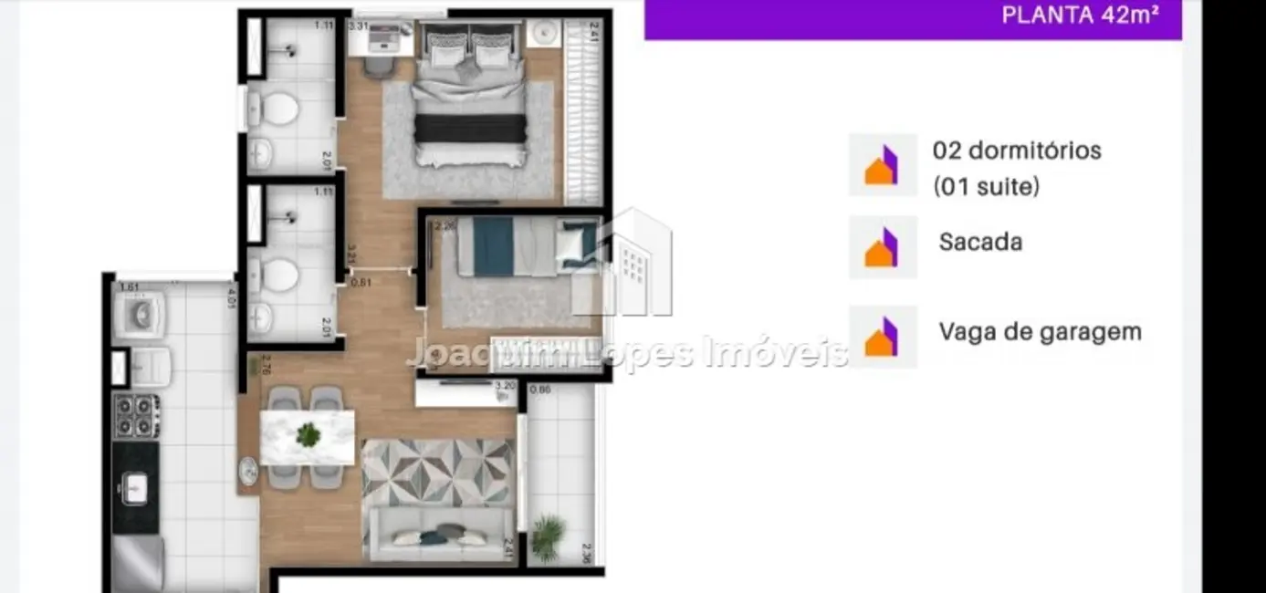 Foto 3 de Apartamento com 2 quartos à venda, 35m2 em Vila Rosália, Guarulhos - SP