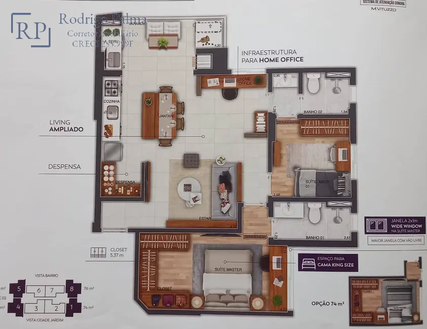 Foto 2 de Apartamento com 3 quartos à venda, 141m2 em Sao Jose Dos Campos - SP