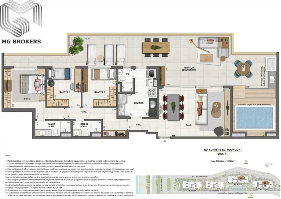 Apartamento com 3 quartos à venda, 160m2 em Barra da Tijuca, Rio De Janeiro - RJ - imagem 1 Foto 1 de Apartamento com 3 quartos à venda, 160m2 em Barra da Tijuca, Rio De Janeiro - RJ
