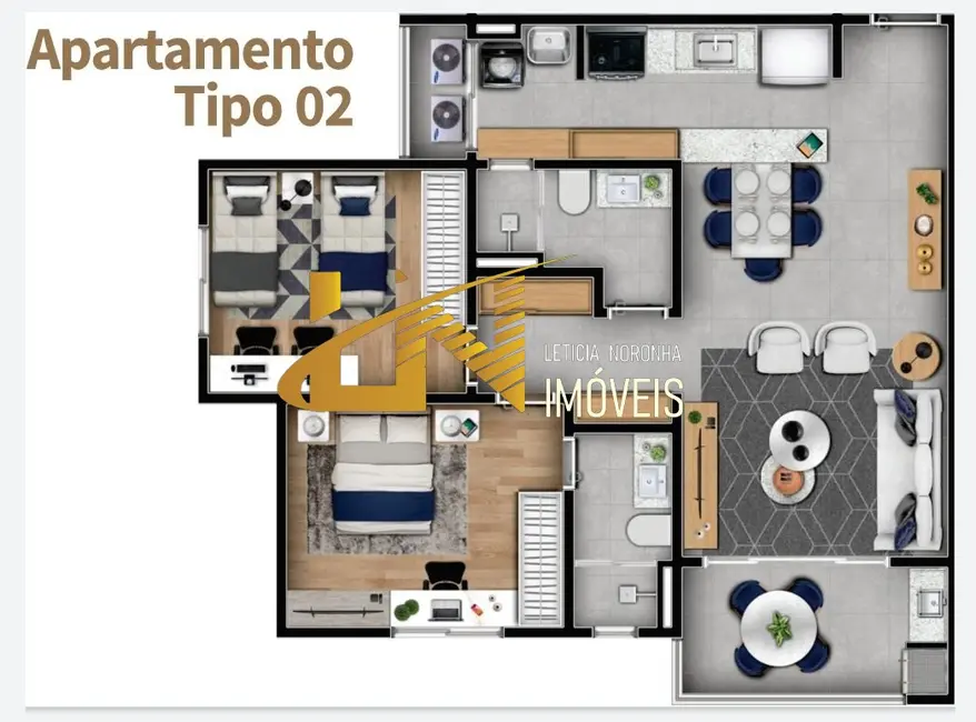 Foto 2 de Apartamento com 2 quartos à venda, 77m2 em Sao Lourenco - MG