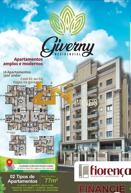 Foto 1 de Apartamento com 2 quartos à venda, 77m2 em Sao Lourenco - MG