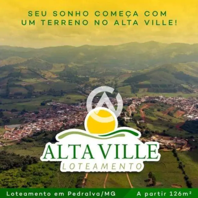 Foto 1 de Terreno / Lote à venda, 126m2 em Pedralva - MG