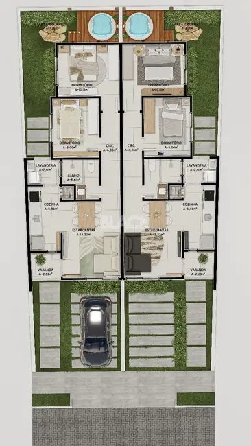 Casa com 2 quartos à venda, 60m2 em Passo De Torres - SC - imagem 5 Foto 5 de Casa com 2 quartos à venda, 60m2 em Passo De Torres - SC