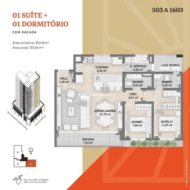 Foto 2 de Apartamento com 2 quartos à venda, 90m2 em Higienópolis, Santa Cruz Do Sul - RS