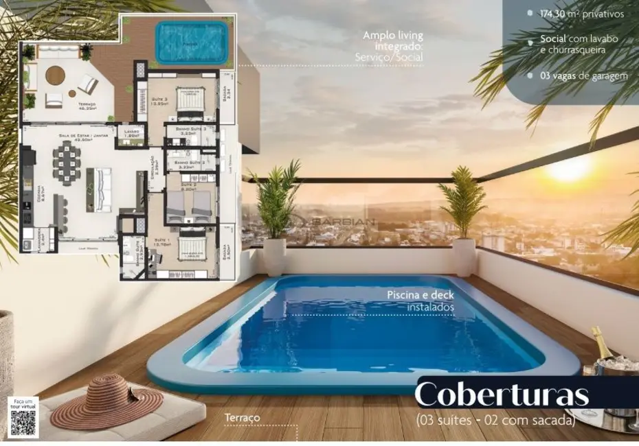 Foto 2 de Apartamento com 3 quartos à venda, 174m2 em Centro, Santa Cruz Do Sul - RS