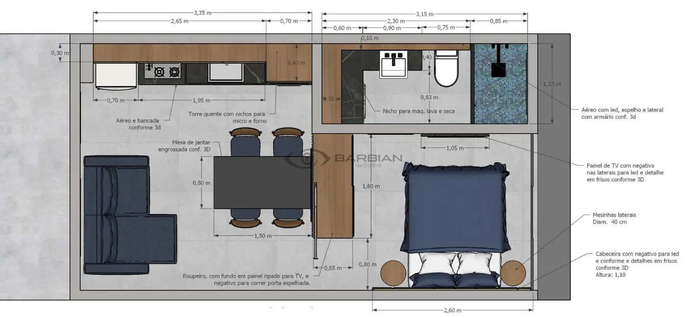 Foto 6 de Apartamento com 1 quarto à venda, 29m2 em Avenida, Santa Cruz Do Sul - RS