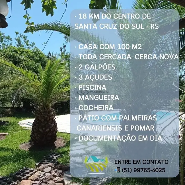 Foto 7 de Chácara com 3 quartos à venda, 200m2 em Santa Cruz Do Sul - RS