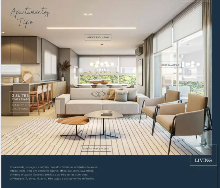 Apartamento com 3 quartos à venda, 173m2 em Higienópolis, Santa Cruz Do Sul - RS - imagem 2 Foto 2 de Apartamento com 3 quartos à venda, 173m2 em Higienópolis, Santa Cruz Do Sul - RS