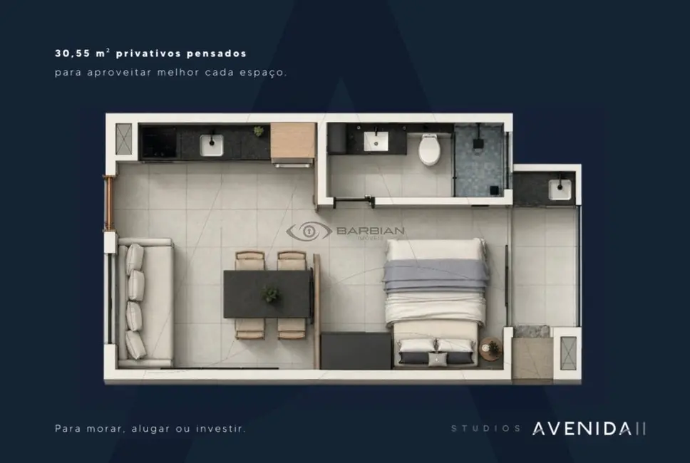 Apartamento com 1 quarto à venda, 31m2 em Avenida, Santa Cruz Do Sul - RS - imagem 8 Foto 8 de Apartamento com 1 quarto à venda, 31m2 em Avenida, Santa Cruz Do Sul - RS