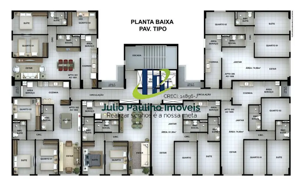 Apartamento à venda em Bairro Novo, Olinda - PE - imagem 7 Foto 7 de Apartamento à venda em Bairro Novo, Olinda - PE