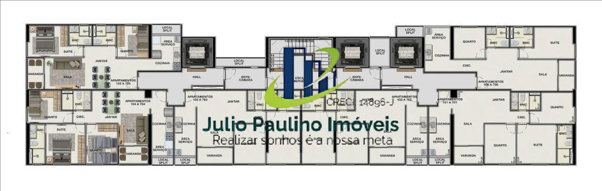 Foto 2 de Apartamento com 3 quartos à venda, 65m2 em Casa Amarela, Recife - PE