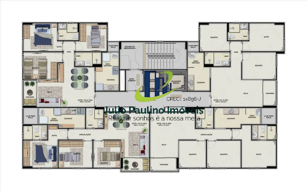 Foto 3 de Apartamento com 3 quartos à venda em Casa Amarela, Recife - PE