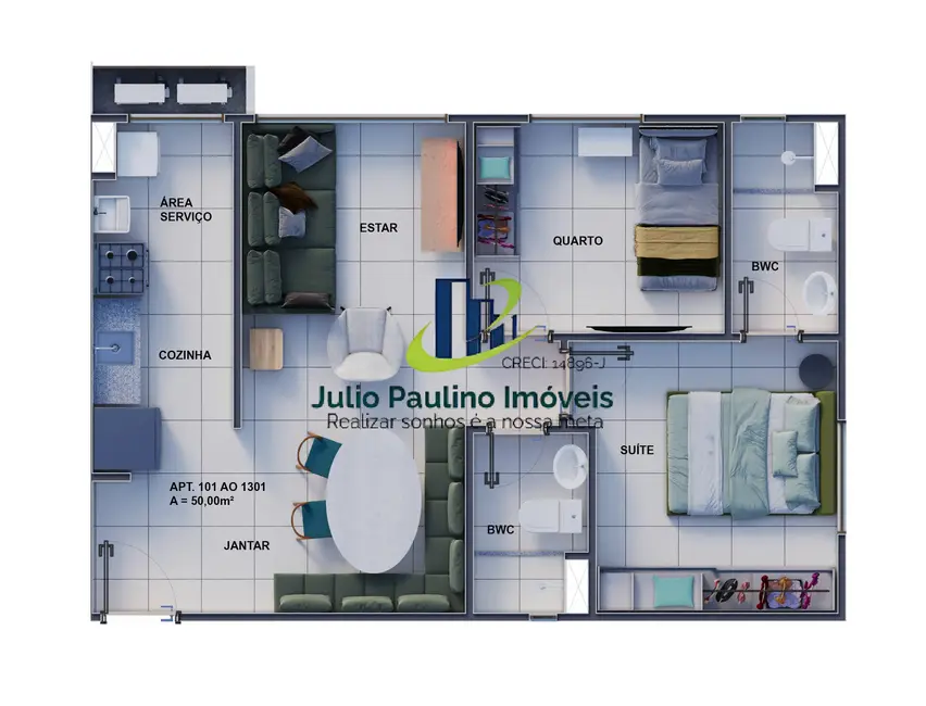 Apartamento com 2 quartos à venda, 50m2 em Nossa Senhora da Conceição, Paulista - PE - imagem 3 Foto 3 de Apartamento com 2 quartos à venda, 50m2 em Nossa Senhora da Conceição, Paulista - PE