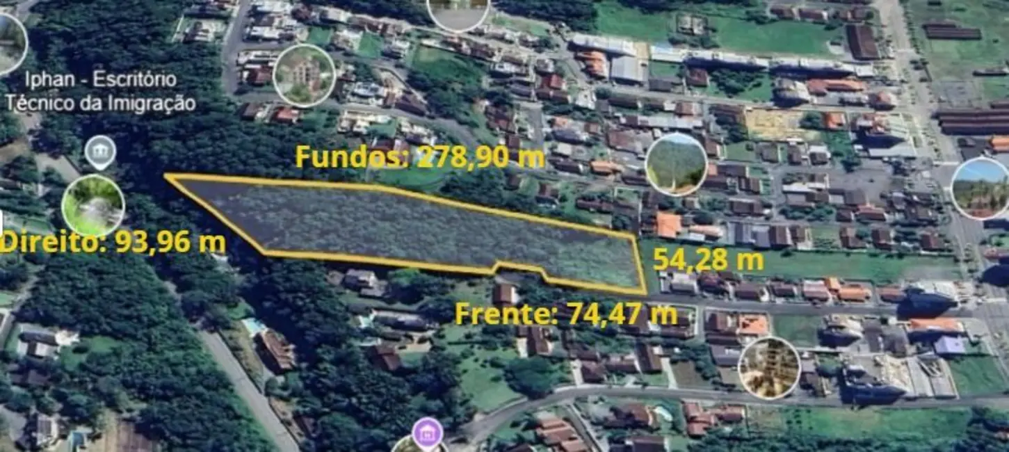 Foto 1 de Terreno / Lote à venda, 12759m2 em Centro, Pomerode - SC