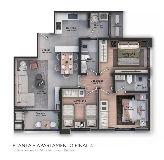 Foto 7 de Apartamento com 2 quartos à venda, 88m2 em Centro, Balneario Picarras - SC